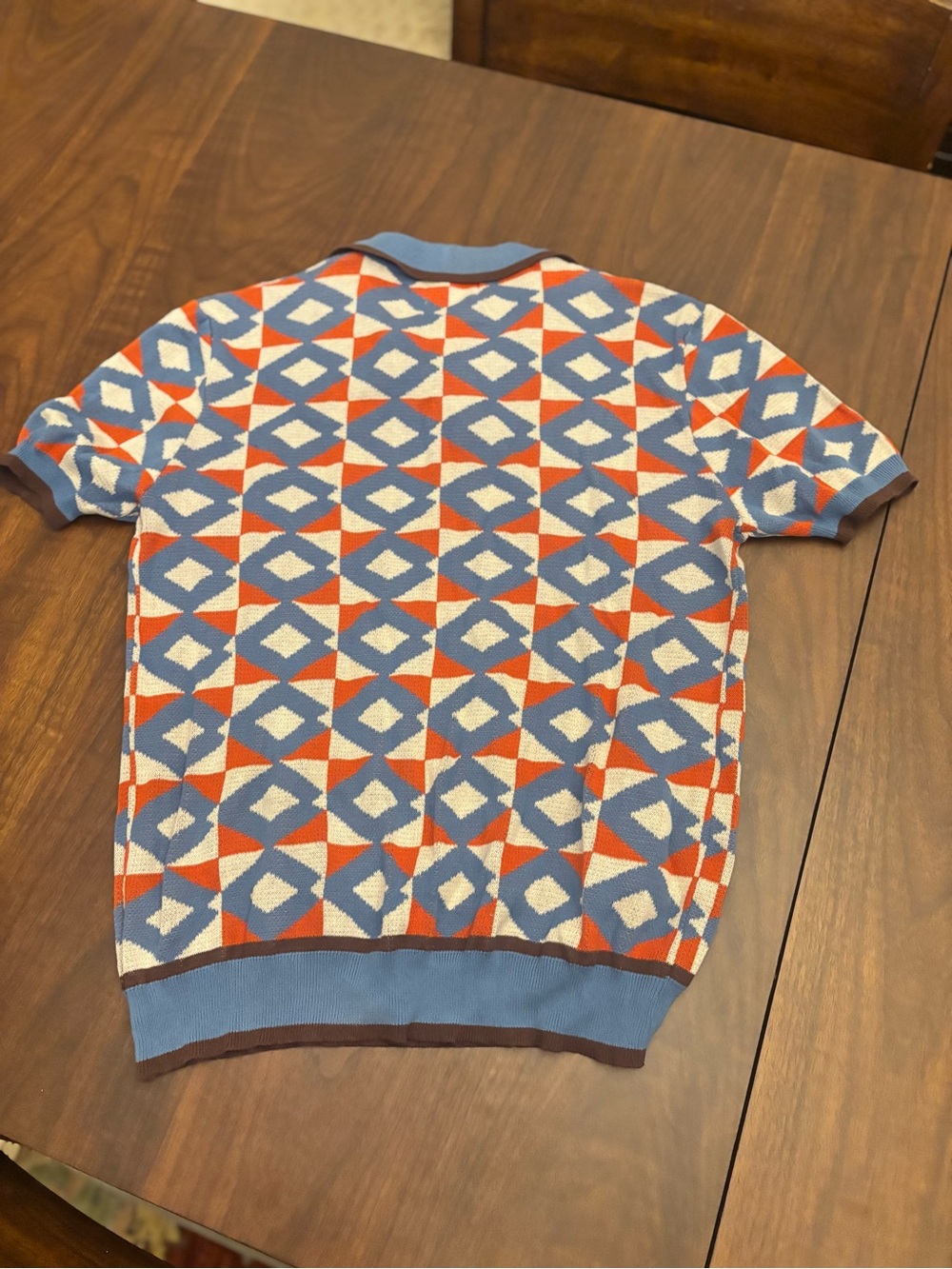 OXKNIT Retro Knit Polo Shirts Lot 2 Size L NWT 60s 70s Mod - Picture 7 of 7